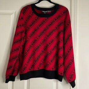 Karl Lagerfeld Crew Neck Long Sleeve Printed Logo